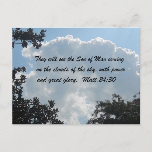 Matthew 2430 postcard