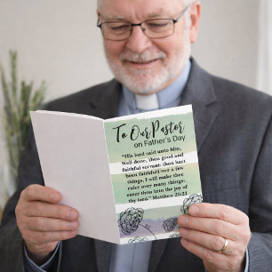 Matthew 25:21 Pastor Appreciation Father's Day Thank You Card