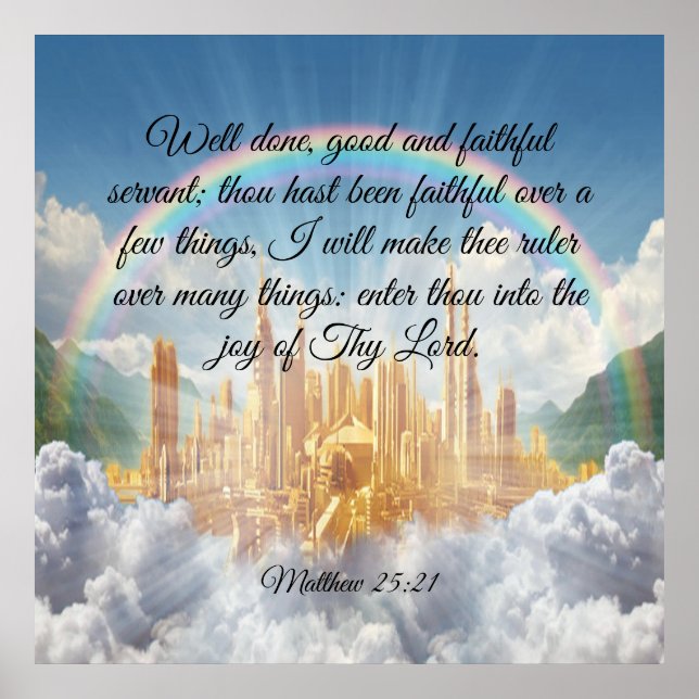 Matthew 25:21  poster (Front)