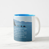Matthew 25:40 And the King shall answer... Two-Tone Coffee Mug (Front Right)