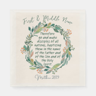 Matthew 28:19 Baptismal Napkins