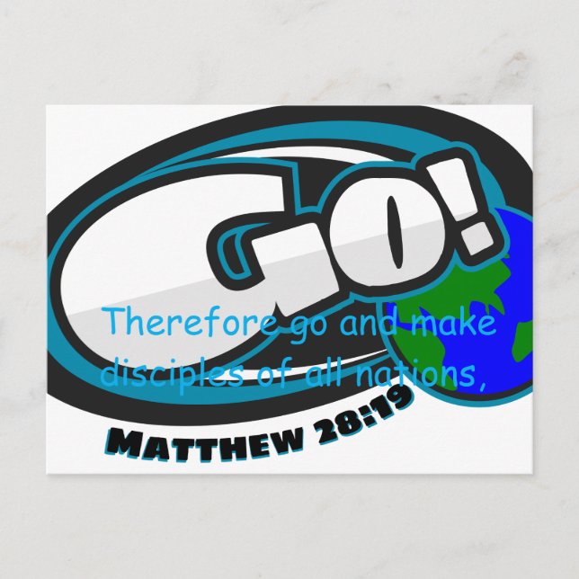 Matthew 28:19 Post Card (Front)