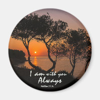 Matthew 28:20 I Am with You Always Golden Sunset