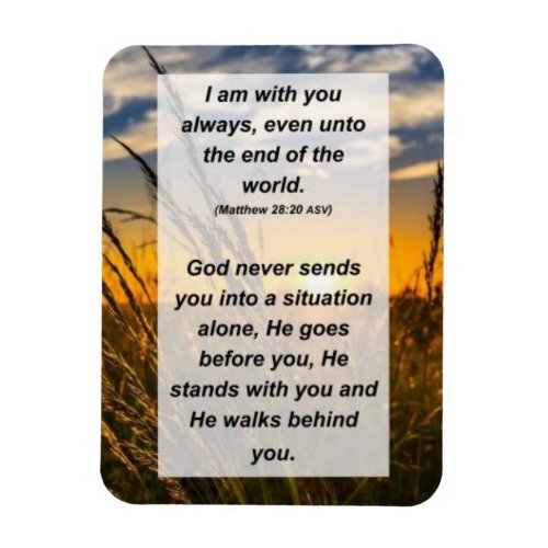 Matthew 2820 I am with you always Magnet
