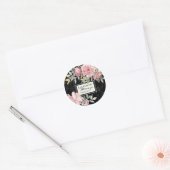 Matthew 28:20 I Am With You Always Pink Floral Classic Round Sticker (Envelope)