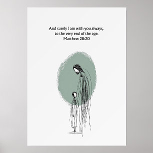 Matthew 28:20 Inspirational Faith Quote Holder