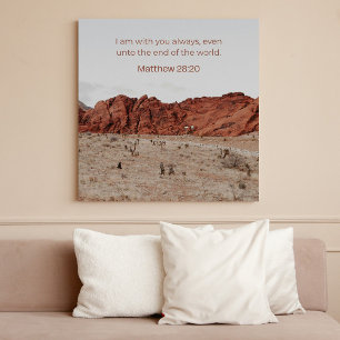 Matthew 28:20 KJV Wall Art –Scripture Poster