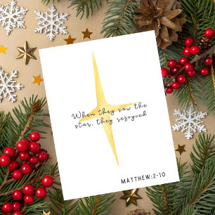 Matthew 2:10 Christian Holiday Card
