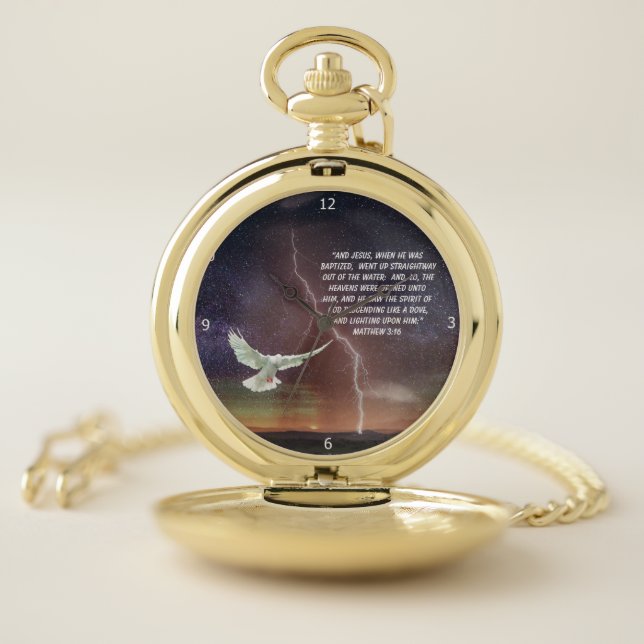 Matthew 3:16    pocket watch (Inside)