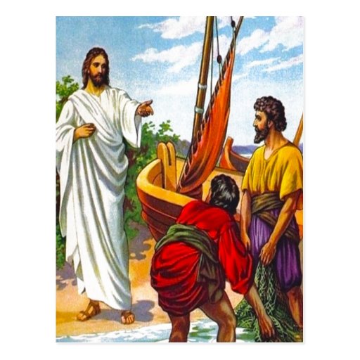 Matthew 4 18 22 Jesus Calls Fishermen To Follow 2p Postcard Zazzle Matthew 4 18 22 jesus calls fishermen to follow 2p postcard zazzle
