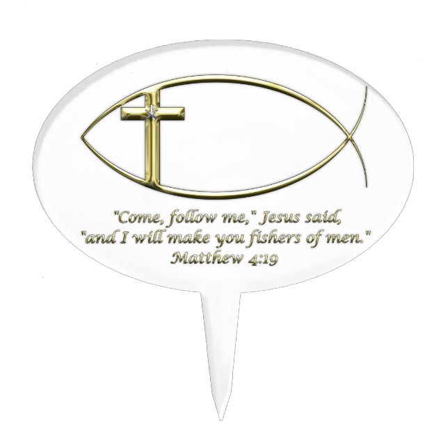 Matthew 4:19 cake topper (Front)