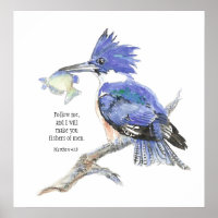 "Matthew 4:19" Fishers Men Bible Quote Kingfisher
