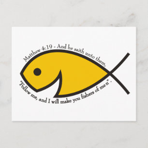 Matthew 4:19 Fishers Of Men Graphic Postcard