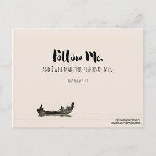 Matthew 4:19 - Fishers of Men Postcard