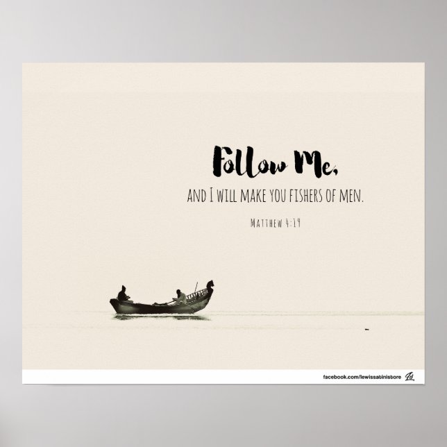 Matthew 4:19 - Fishers of Men Poster (Front)