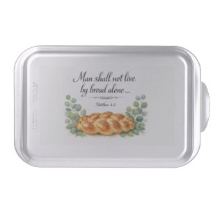Matthew 4:4 Challah Board, Messianic Jewish Gift Cake Pan