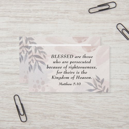 Matthew 510 Blessed are the Persecuted Beatitudes Business Card