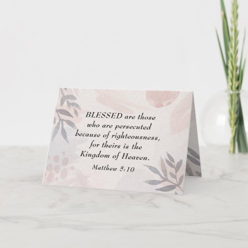 Matthew 510 Blessed are the Persecuted Beatitudes Card
