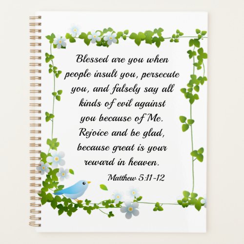 Matthew 511_12 Blessed are you Beatitudes Bible Planner