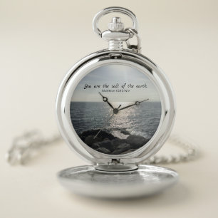 Matthew 5:13 You are the Salt of the Earth Ocean Pocket Watch