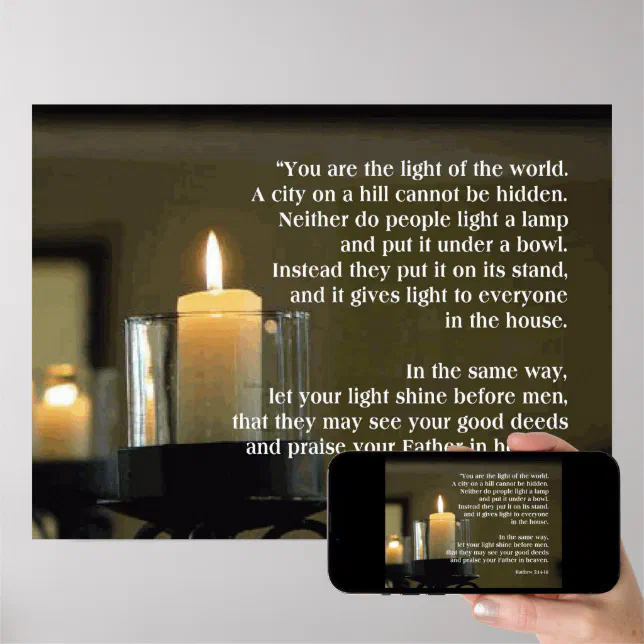 Matthew 5:14-16 Light Of The World POSTER | Zazzle