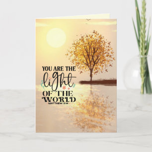 Matthew 5:14 You are the Light of the World Bible Card