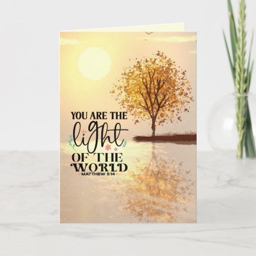 Matthew 514 You are the Light of the World Bible  Card