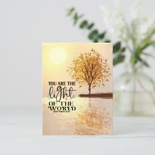 Matthew 514 You are the Light of the World Bible Postcard
