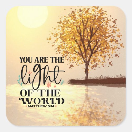 Matthew 514 You are the Light of the World Bible Square Sticker