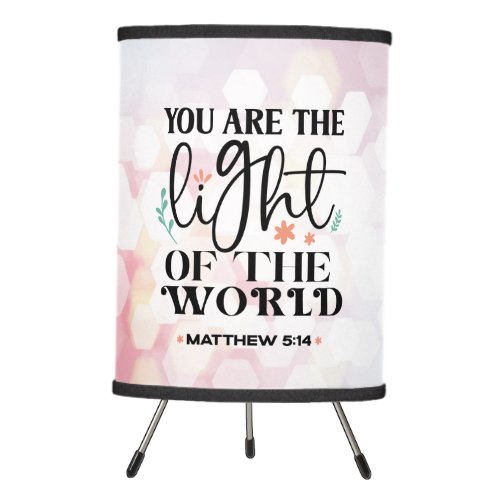 Matthew 514 You are the Light of the World Bible Tripod Lamp