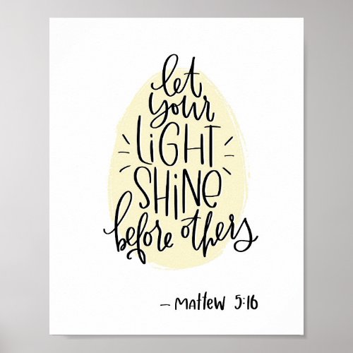 Matthew 516 Bible verse Poster