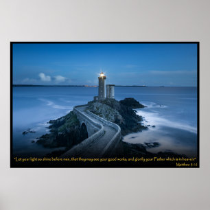 Matthew 5:16 Christian Bible Verse Poster