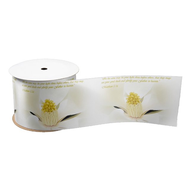 Matthew 5:16 Inspirational Satin Ribbon (Spool)
