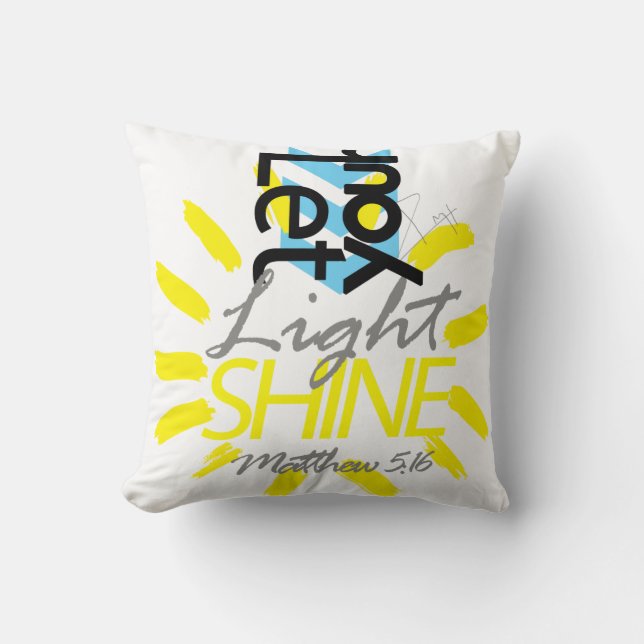 Matthew 5:16 throw pillow (Front)