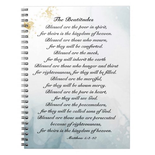 Matthew 53_10 Beatitudes Sermon on the Mount Notebook