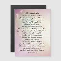 Matthew 5:3-10 Jesus' Beatitudes Magnetic Card