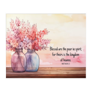 Matthew 5:3 Acrylic Wall Art