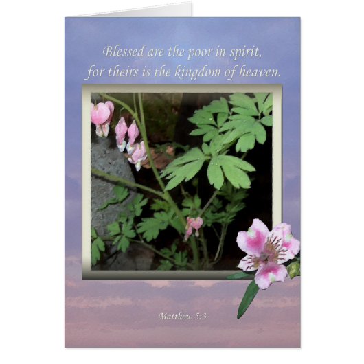 Matthew 5:3 ~ The Beatitudes Cards (Front)