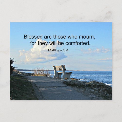 Matthew 54 Blessed are those who mourn for Postcard