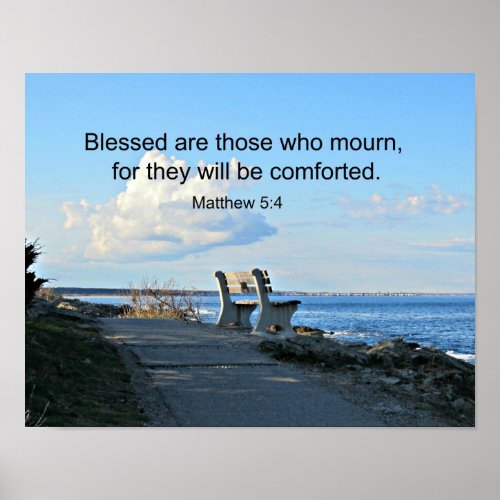 Matthew 54 Blessed are those who mourn for Poster
