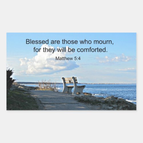 Matthew 54 Blessed are those who mourn for Rectangular Sticker