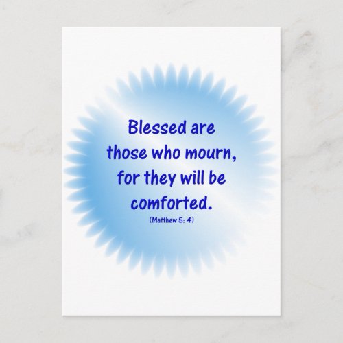 Matthew_5_4 _ BLESSED ARE THOSE WHO MOURN Postcard
