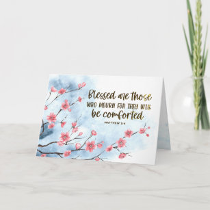 Matthew 5:4 Blessed are those who Mourn Sympathy  Card