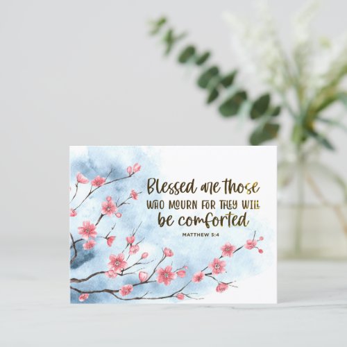 Matthew 54 Blessed are those who Mourn Sympathy Postcard