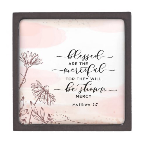 Matthew 57 Blessed are the Merciful Bible Verse Gift Box