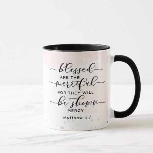 Matthew 57 Blessed are the Merciful Bible Verse Mug