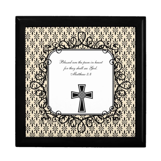 Matthew 5:8 Bible Verse Keepsake Box (Front)