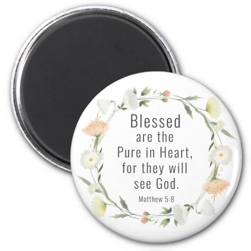Matthew 58 Blessed are the Pure in Heart Bible  Magnet
