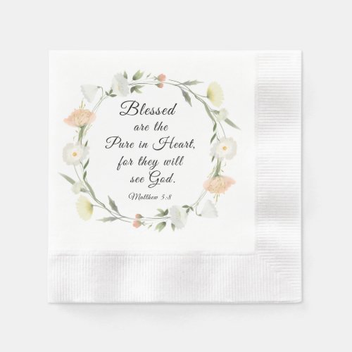 Matthew 58 Blessed are the Pure in Heart Bible  Napkins