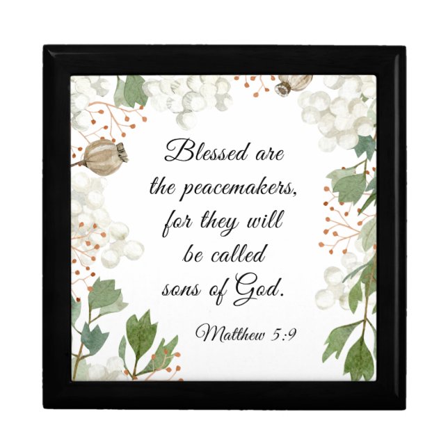 Matthew 5 9 Blessed are the Peacemakers Beatitudes Gift Box (Front)